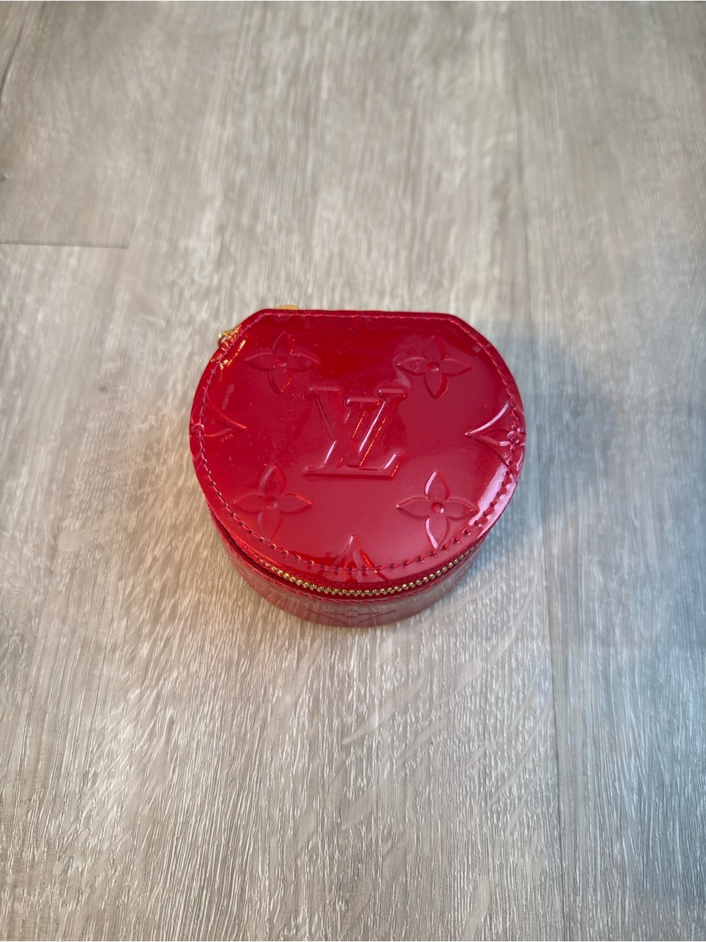 RARE Louis Vuitton Red Monogram Vernis Ecrin Bijoux Jewelry Case